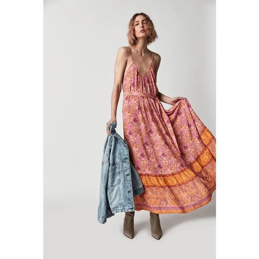 Free People Spell Village Strappy Maxi Dress $259